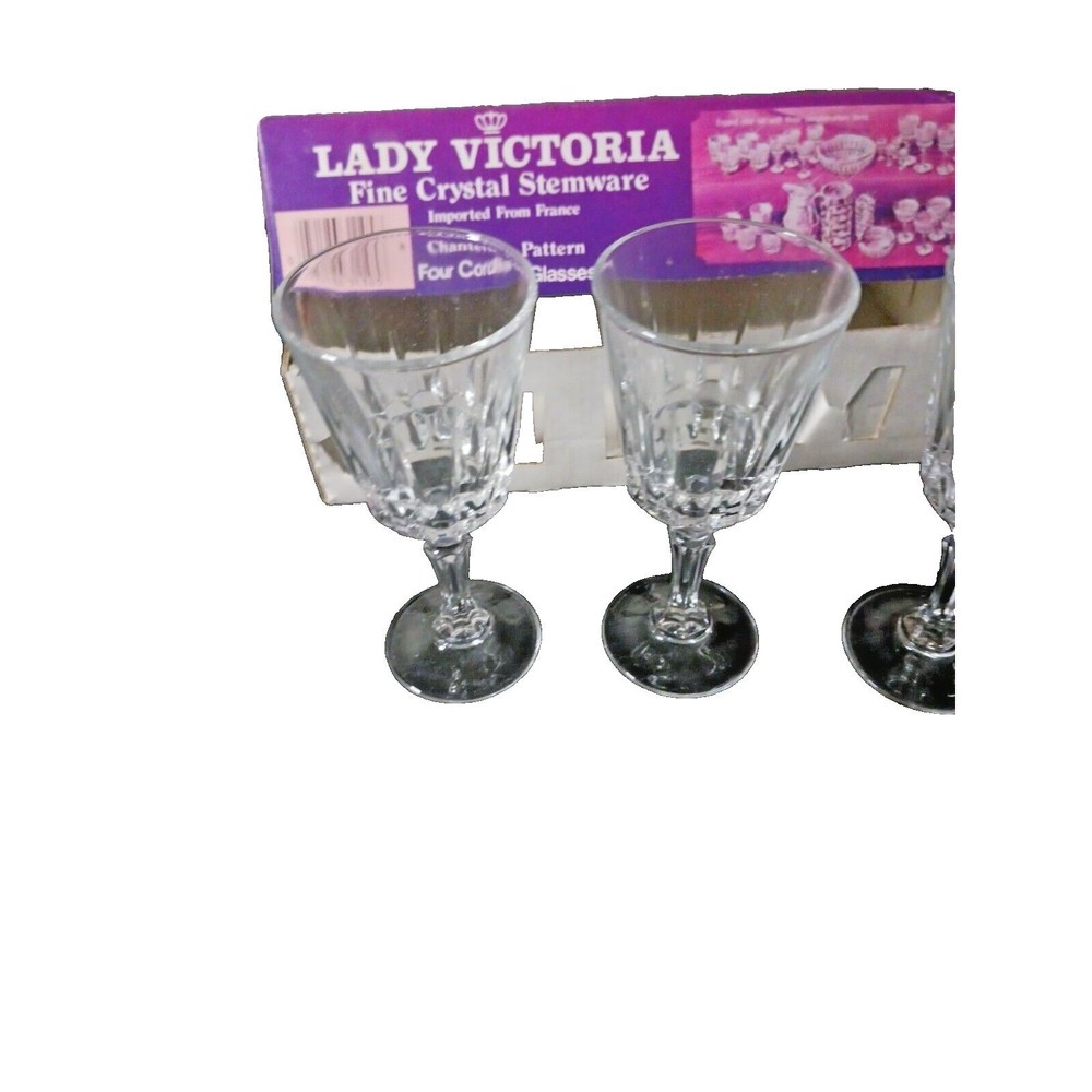 Lady Victoria Crysal Four Cordial Fine Stemware - Picture 4 of 4